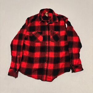 Hudson's Bay Flannel Shirts Mens Large Buffalo Plaid Canada Olympics Spring